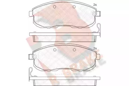 Комплект тормозных колодок (R BRAKE: RB1882-200)