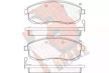 Комплект тормозных колодок (R BRAKE: RB1882)