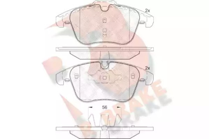 Комплект тормозных колодок (R BRAKE: RB1885)