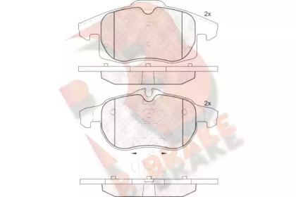 Комплект тормозных колодок (R BRAKE: RB1891)