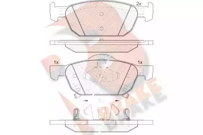 Комплект тормозных колодок (R BRAKE: RB1893)