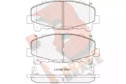 Комплект тормозных колодок (R BRAKE: RB1894)