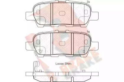 Комплект тормозных колодок (R BRAKE: RB1901)