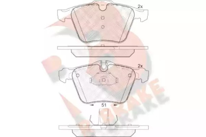 Комплект тормозных колодок (R BRAKE: RB1902)