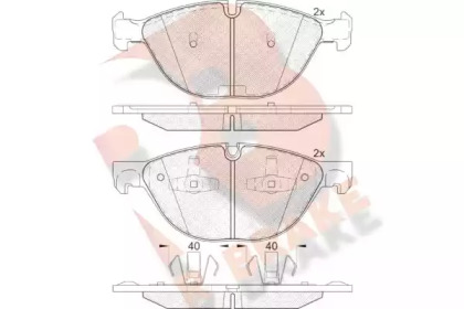 Комплект тормозных колодок (R BRAKE: RB1905)