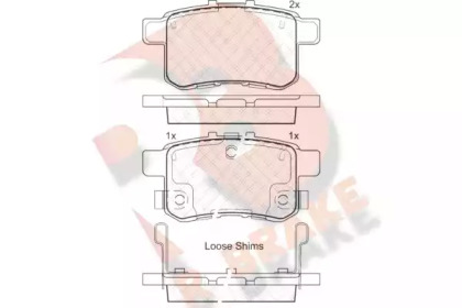 Комплект тормозных колодок (R BRAKE: RB1907)