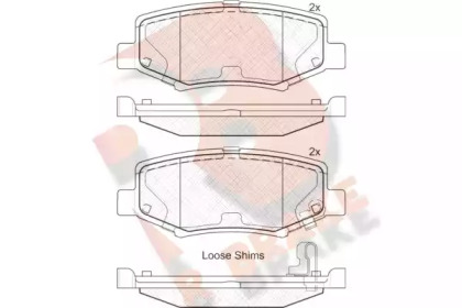 Комплект тормозных колодок (R BRAKE: RB1909)