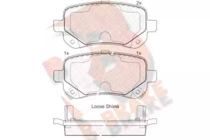 Комплект тормозных колодок (R BRAKE: RB1910)