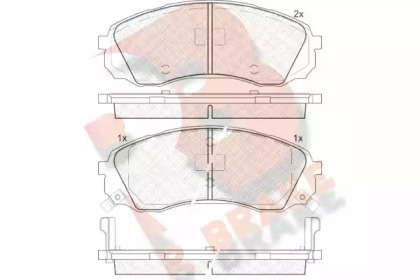 Комплект тормозных колодок (R BRAKE: RB1911)