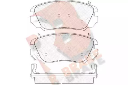 Комплект тормозных колодок (R BRAKE: RB1914)