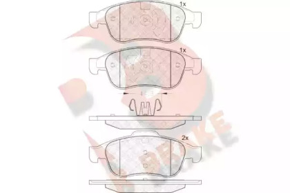 Комплект тормозных колодок (R BRAKE: RB1915)