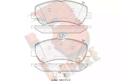 Комплект тормозных колодок (R BRAKE: RB1917)