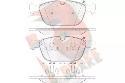 Комплект тормозных колодок (R BRAKE: RB1920)