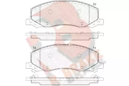 Комплект тормозных колодок (R BRAKE: RB1927)