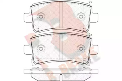 Комплект тормозных колодок (R BRAKE: RB1929)