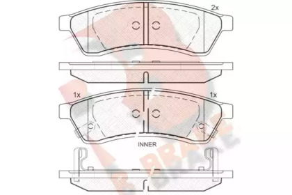 Комплект тормозных колодок (R BRAKE: RB1930)