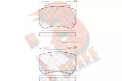 Комплект тормозных колодок (R BRAKE: RB1932)