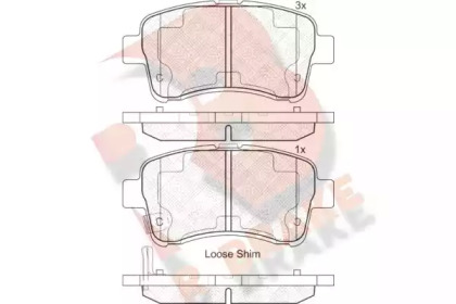 Комплект тормозных колодок (R BRAKE: RB1933)