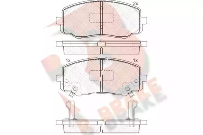 Комплект тормозных колодок (R BRAKE: RB1937)