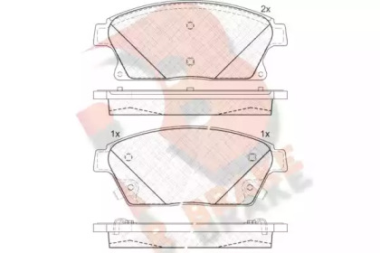 Комплект тормозных колодок (R BRAKE: RB1939-202)