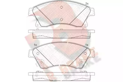 Комплект тормозных колодок (R BRAKE: RB1942-202)