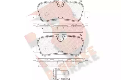 Комплект тормозных колодок (R BRAKE: RB1946)