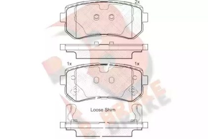 Комплект тормозных колодок (R BRAKE: RB1948)