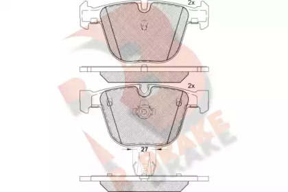 Комплект тормозных колодок (R BRAKE: RB1949)