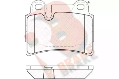 Комплект тормозных колодок (R BRAKE: RB1951)