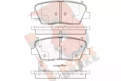 Комплект тормозных колодок (R BRAKE: RB1954)