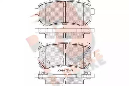 Комплект тормозных колодок (R BRAKE: RB1955)