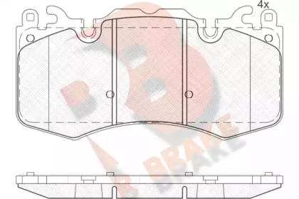 Комплект тормозных колодок (R BRAKE: RB1956)