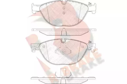 Комплект тормозных колодок (R BRAKE: RB1961)