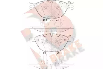 Комплект тормозных колодок (R BRAKE: RB1972)