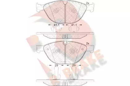 Комплект тормозных колодок (R BRAKE: RB1973)