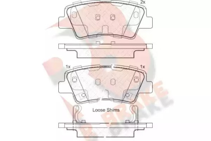 Комплект тормозных колодок (R BRAKE: RB1976)