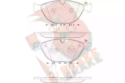 Комплект тормозных колодок (R BRAKE: RB1980)