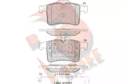 Комплект тормозных колодок (R BRAKE: RB1981-202)