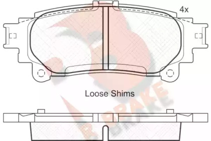 Комплект тормозных колодок (R BRAKE: RB1983)