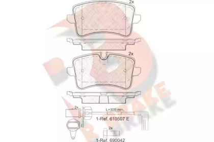 Комплект тормозных колодок (R BRAKE: RB1986)