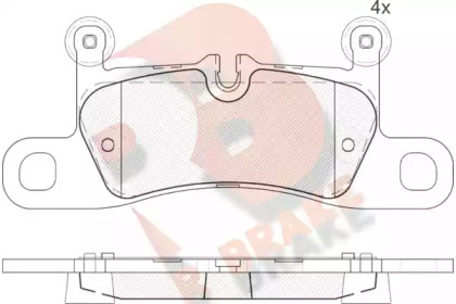 Комплект тормозных колодок (R BRAKE: RB1987-200)