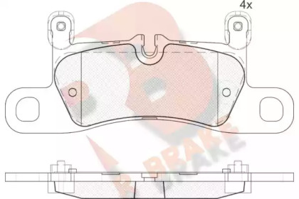 Комплект тормозных колодок (R BRAKE: RB1987-203)