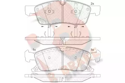 Комплект тормозных колодок (R BRAKE: RB1988)