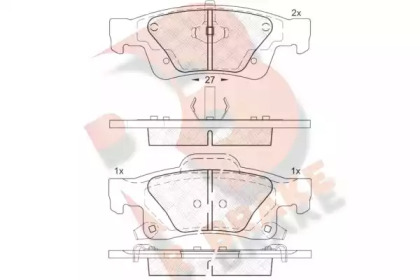 Комплект тормозных колодок (R BRAKE: RB1989)