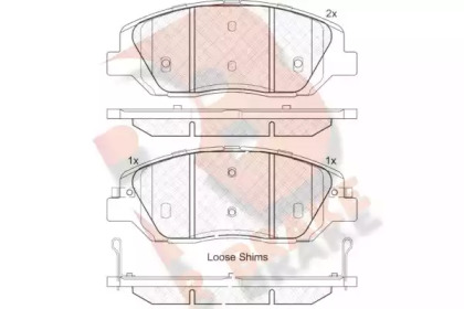 Комплект тормозных колодок (R BRAKE: RB1997)