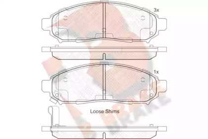 Комплект тормозных колодок (R BRAKE: RB2003)