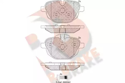 Комплект тормозных колодок (R BRAKE: RB2004)