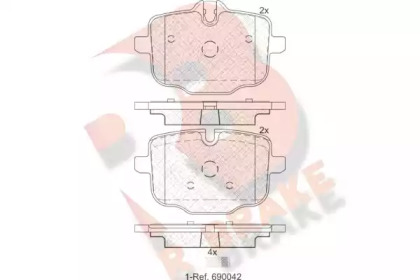 Комплект тормозных колодок (R BRAKE: RB2005-200)