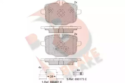 Комплект тормозных колодок (R BRAKE: RB2005-202)