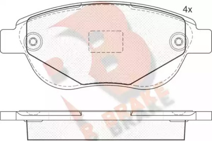 Комплект тормозных колодок (R BRAKE: RB2011)